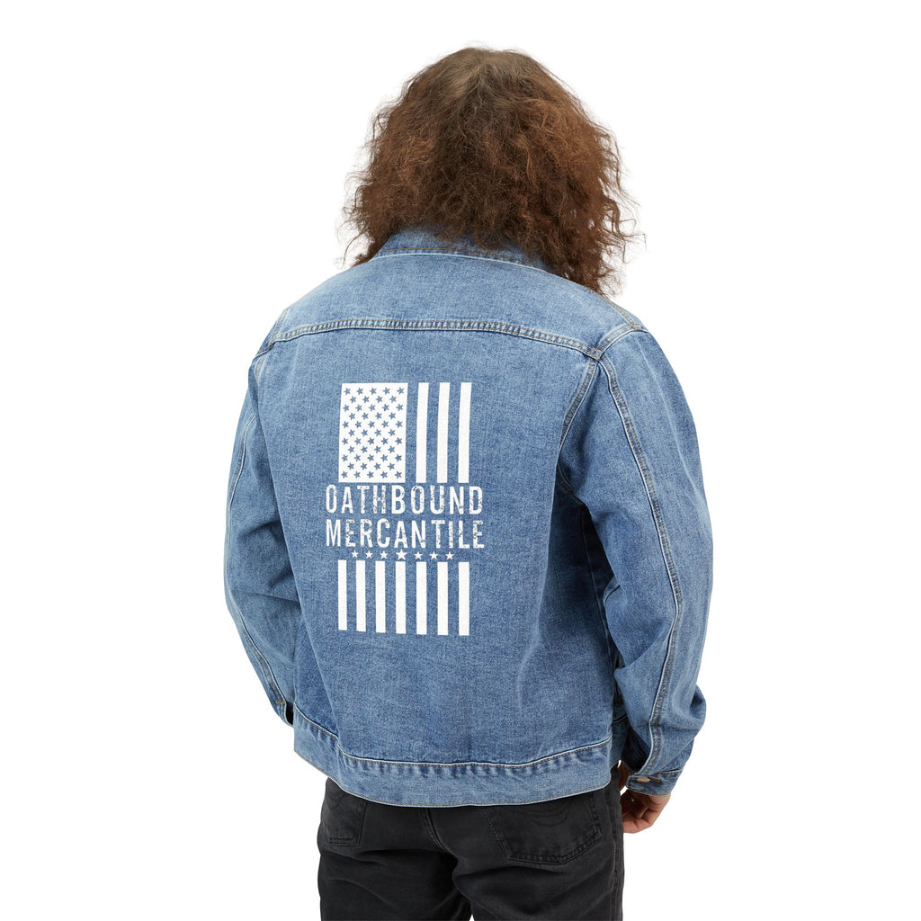 Denim Jacket — Oathbound Mercantile American Flag Backprint