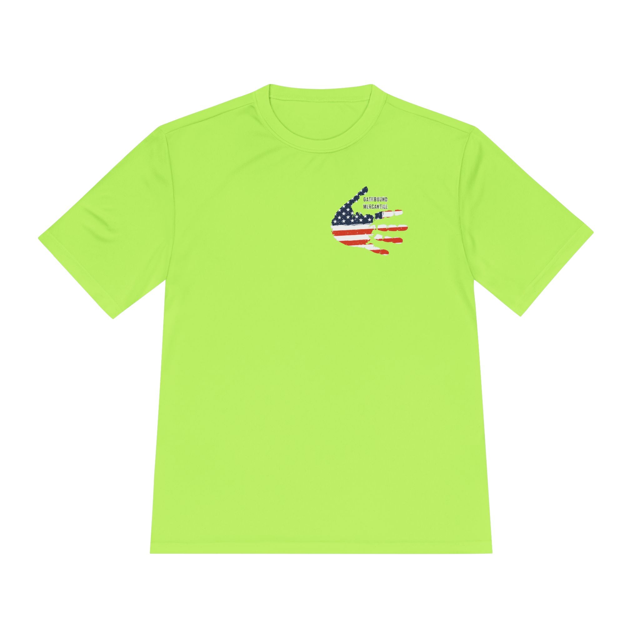 American Flag Hand Tee — Patriotic Moisture‑Wicking Shirt