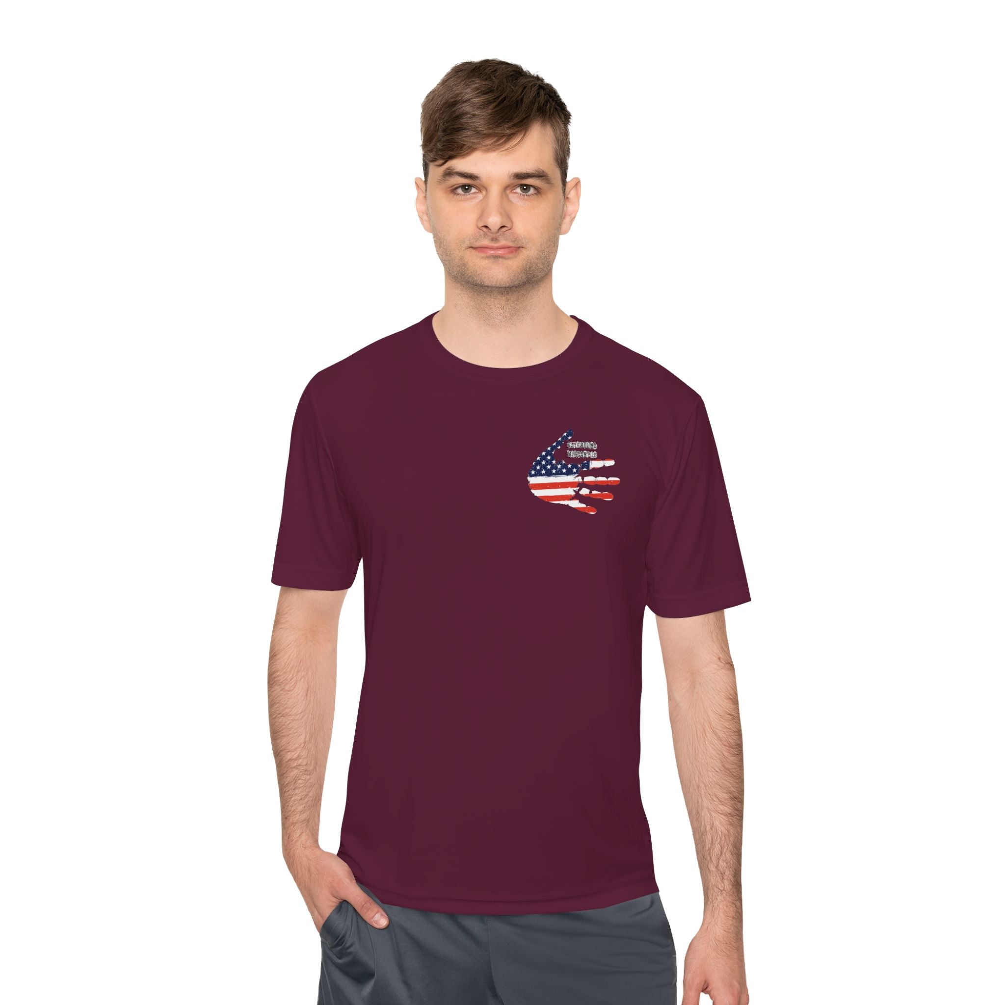 Patriotic Flag Tee — Oathbound Mercantile American Flag Moisture-Wicking Shirt