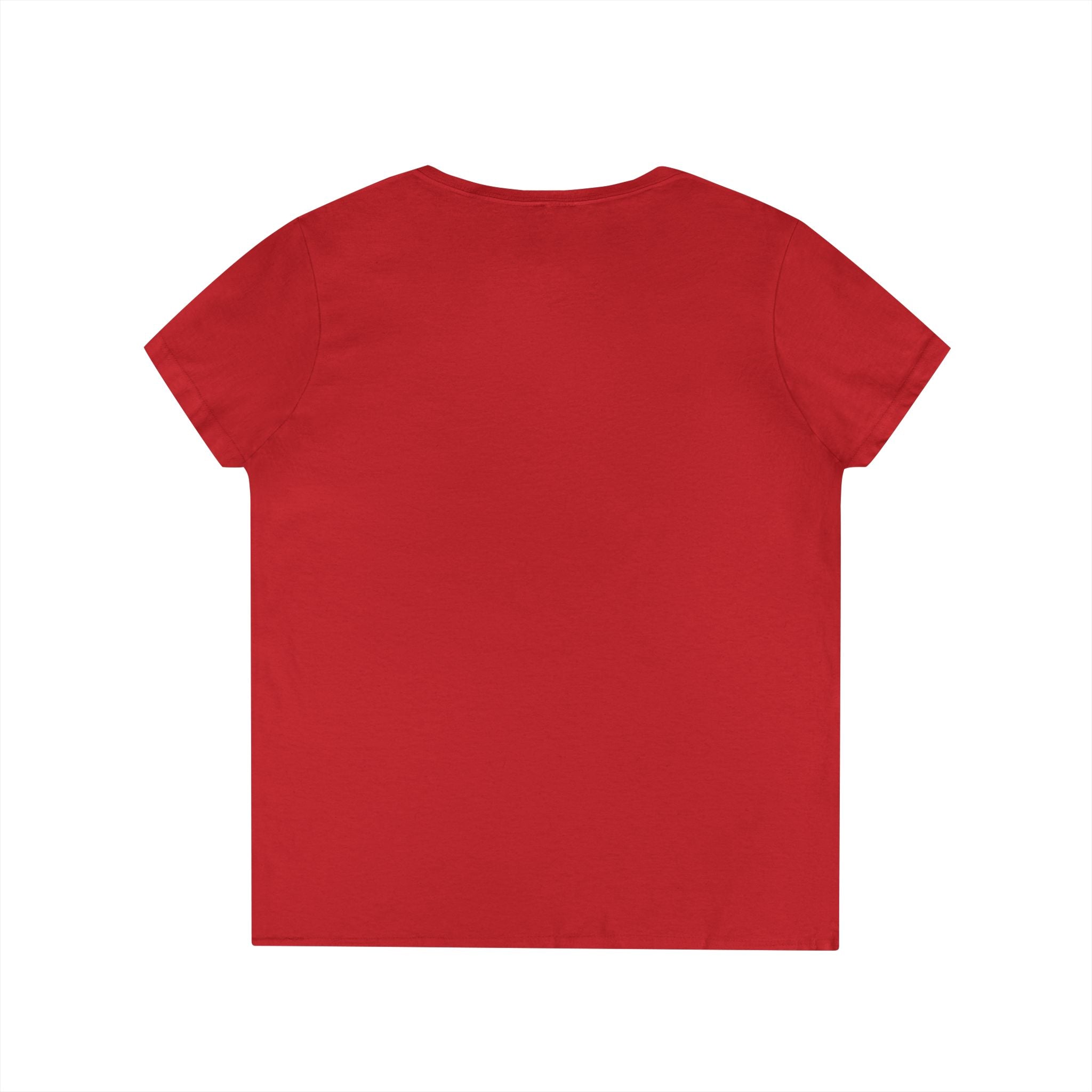 Women's V-Neck Tee - Small American Flag Hand Graphic, Patriotic Fourth of July Shirt