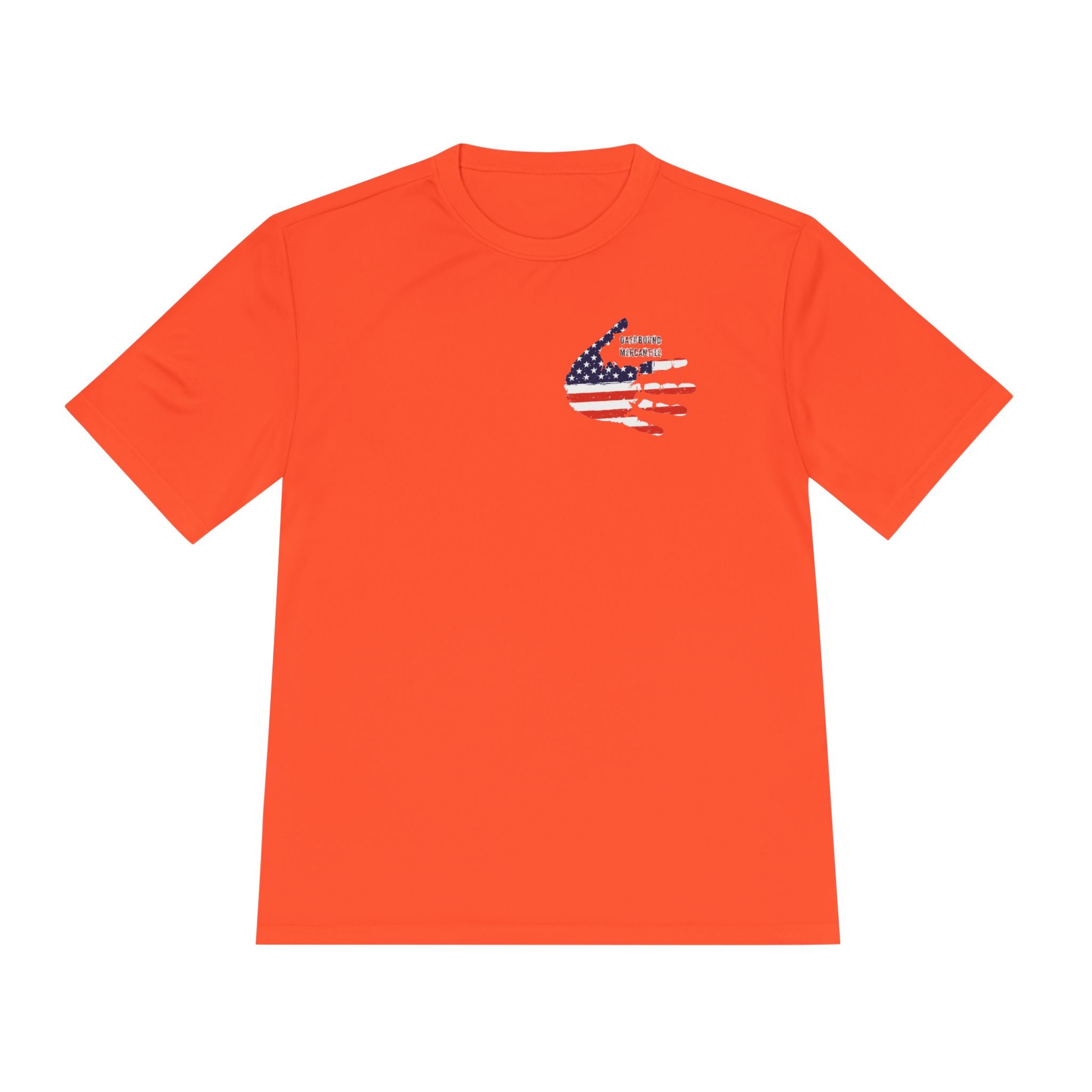 American Flag Hand Tee — Patriotic Moisture‑Wicking Shirt
