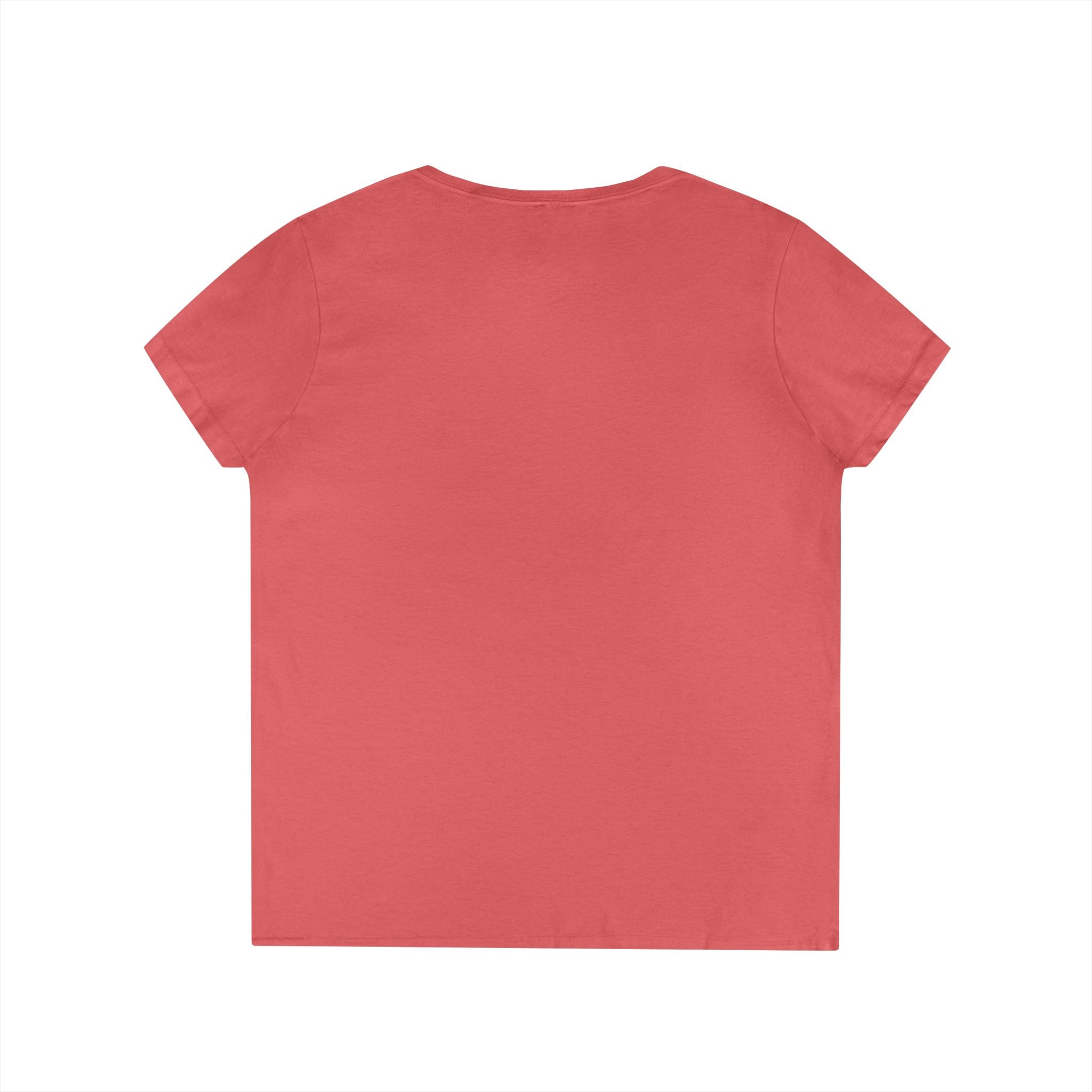 Women's V-Neck Tee - Small American Flag Hand Graphic, Patriotic Fourth of July Shirt
