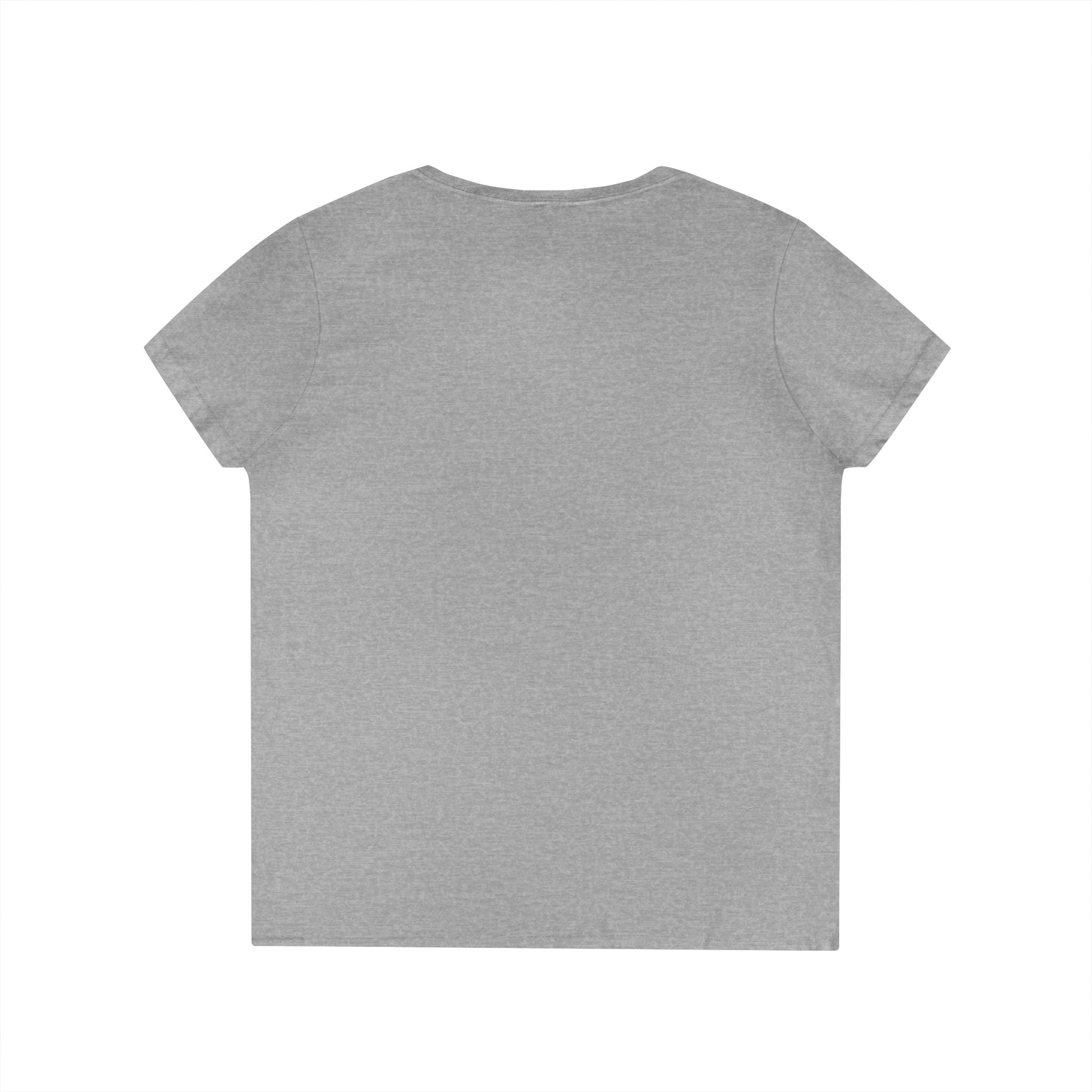 Women's V-Neck Tee - Small American Flag Hand Graphic, Patriotic Fourth of July Shirt