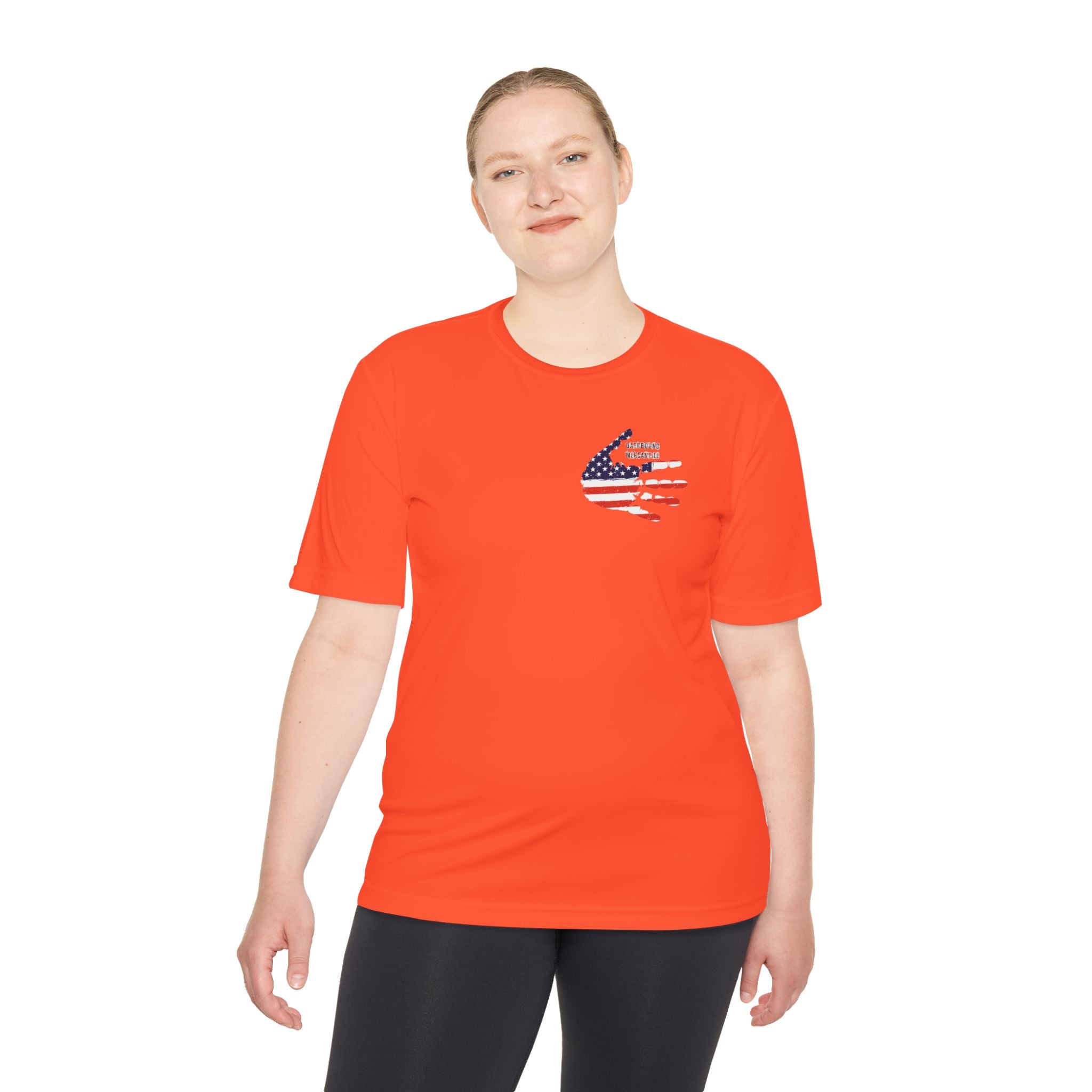 American Flag Hand Tee — Patriotic Moisture‑Wicking Shirt
