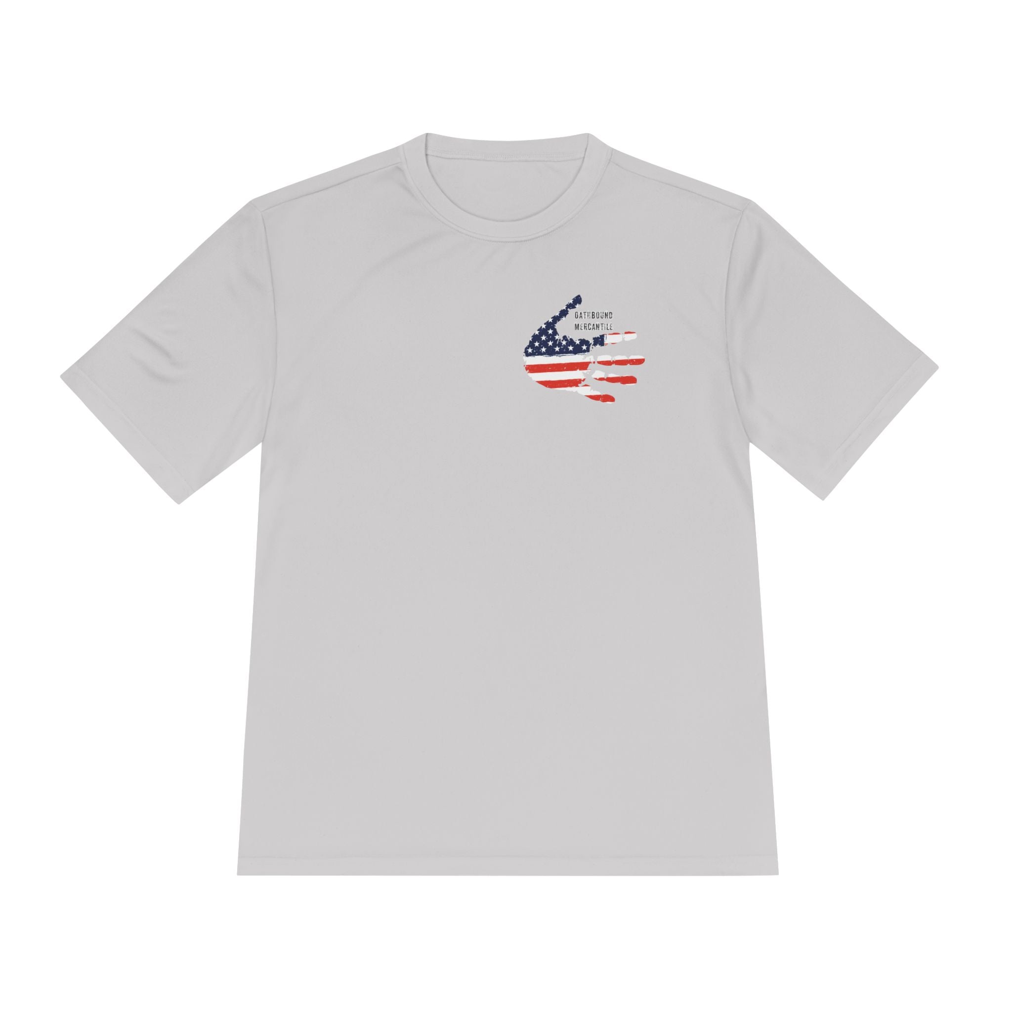 American Flag Hand Tee — Patriotic Moisture‑Wicking Shirt