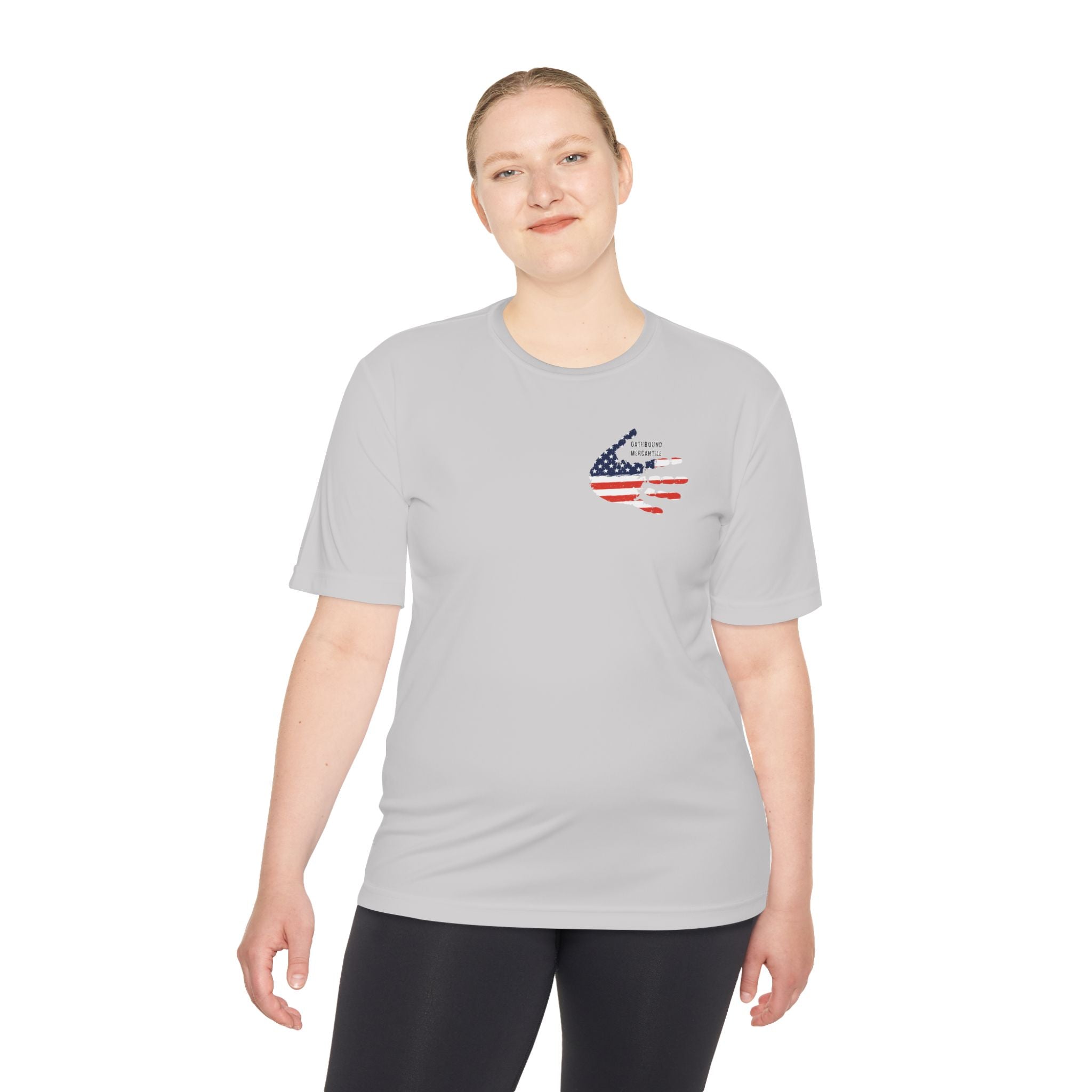 Patriotic Flag Tee — Oathbound Mercantile American Flag Moisture-Wicking Shirt