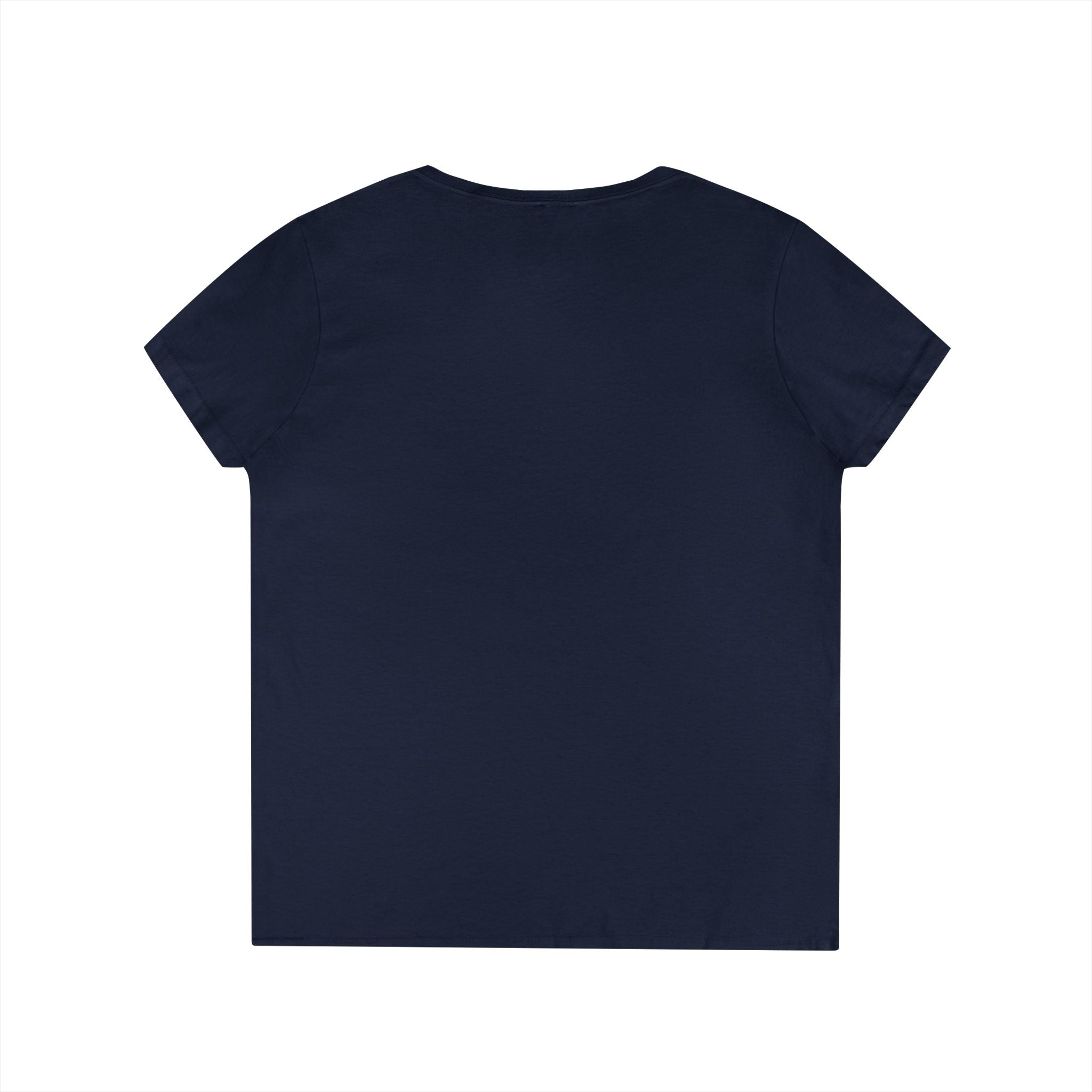 Women's V-Neck Tee - Small American Flag Hand Graphic, Patriotic Fourth of July Shirt