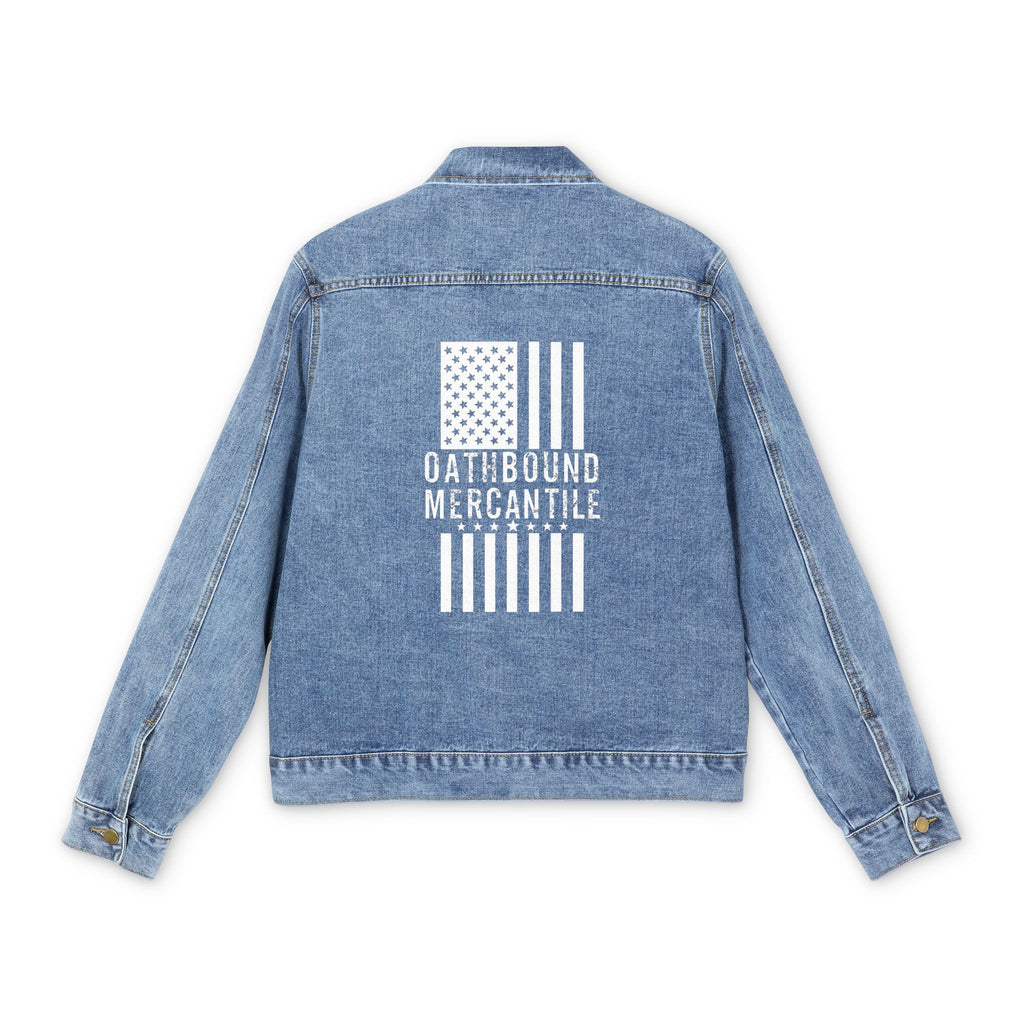 Denim Jacket — Oathbound Mercantile American Flag Backprint