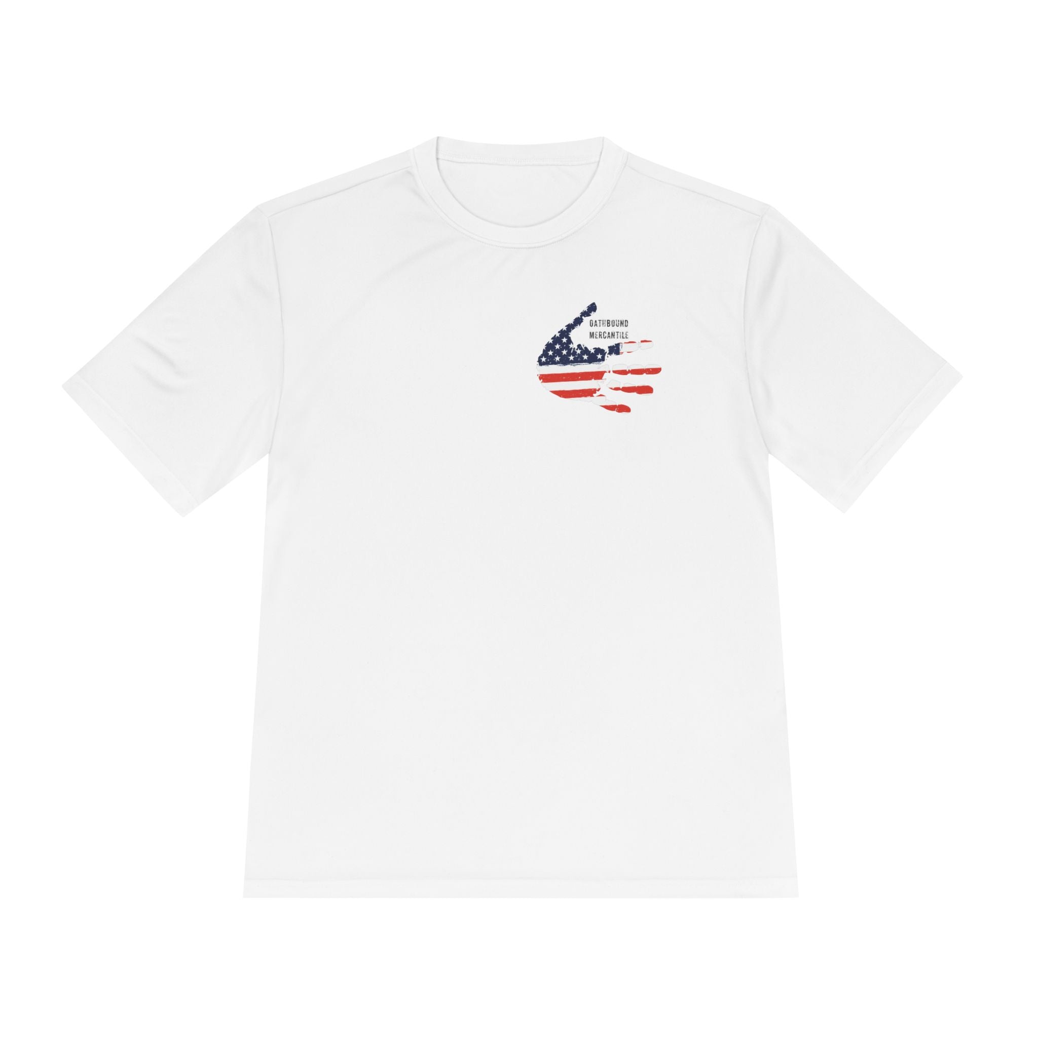 American Flag Hand Tee — Patriotic Moisture‑Wicking Shirt