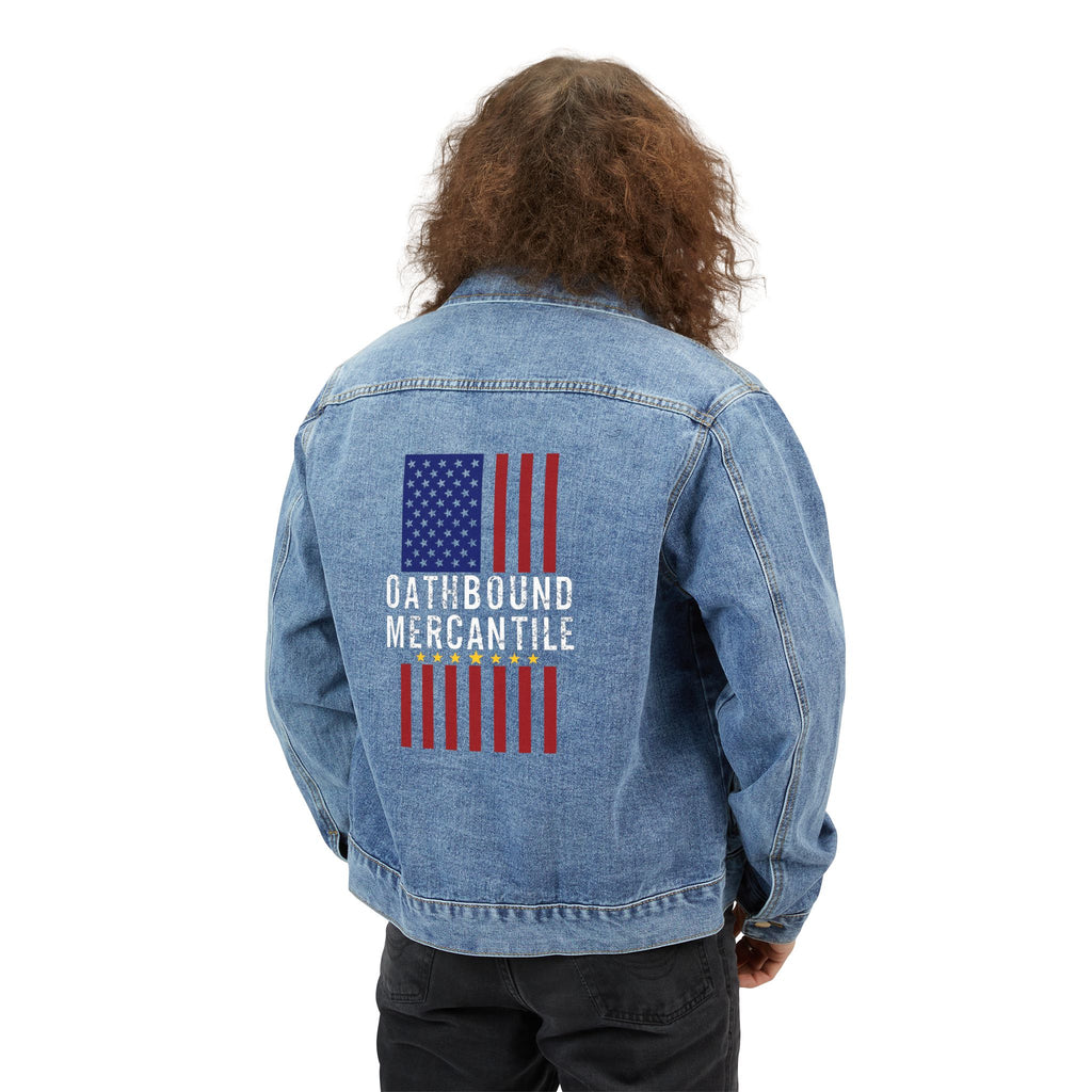 Denim Jacket — Oathbound Mercantile American Flag Back Print