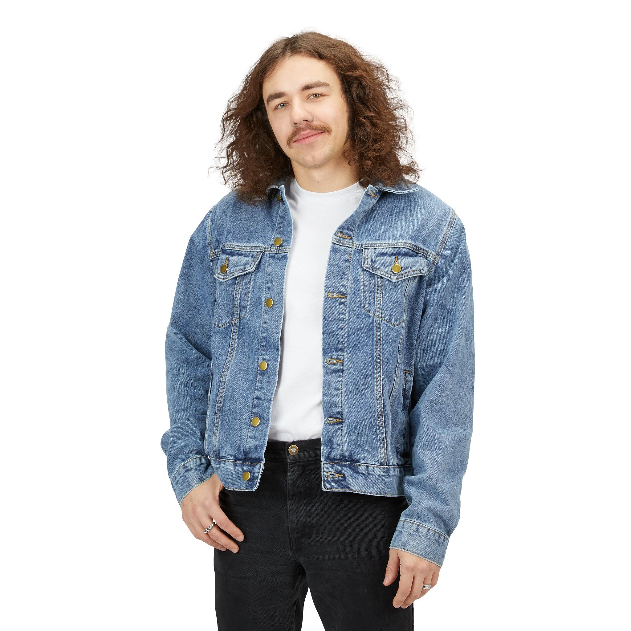 Denim Jacket — Oathbound Mercantile American Flag Back Print